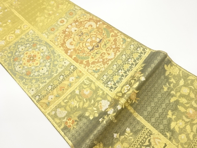 JAPANESE FUKURO OBI / WOVEN FLOWER CREST